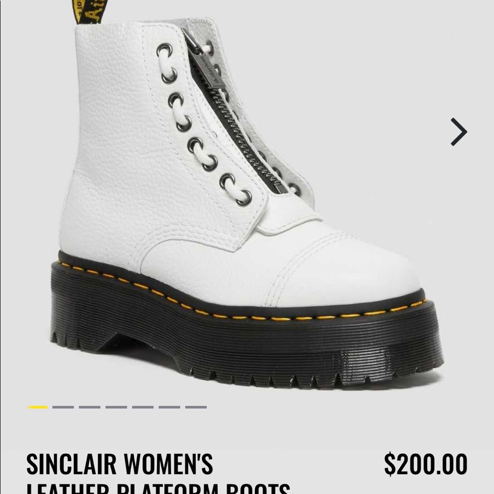Worn once white Sinclair’s, perfect condition.